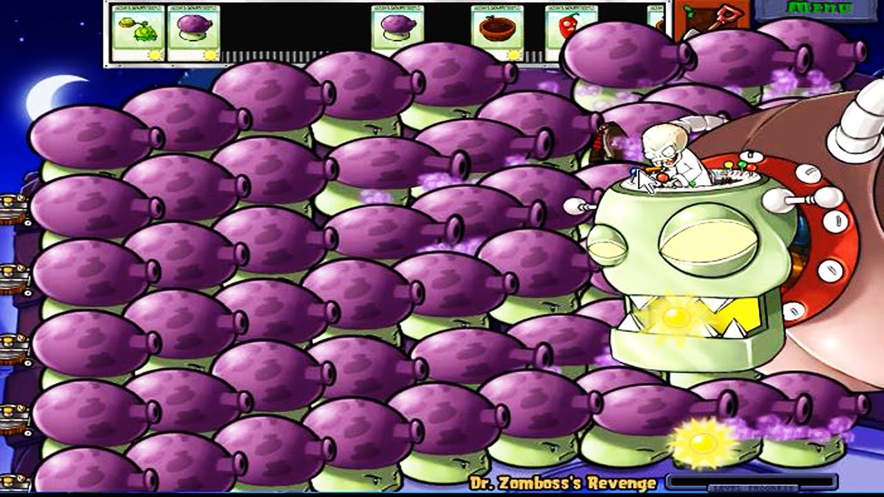 Plants vs Zombies Hack Fume Shroom vs DR. Zomboss - YouTube