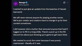 Ravage On People Recently Fired From The Pd