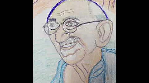 how to draw Gandhiji / Gandhi jyanti drawing for kids/ latest craft ideas