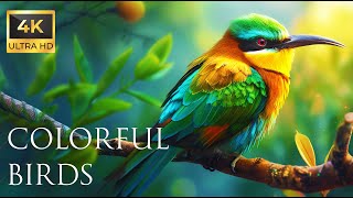 4K Красочная щурка - красивые звуки птиц в лесу | Птичьи мелодии
