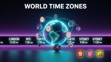 Create a World Clock with Sass & HTML (Complete Tutorial) - Beautiful Design
