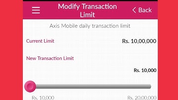 How To Set Modify Transaction Limit in Axis Mobile
