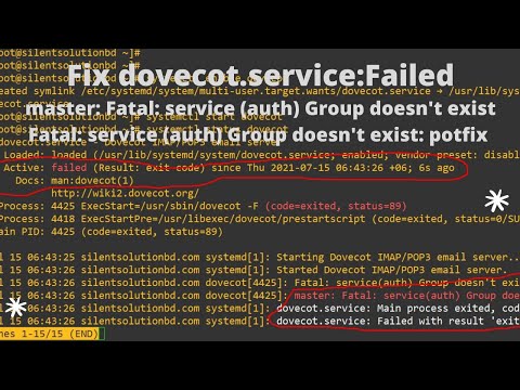 fatal service auth group doesn't exist postfix