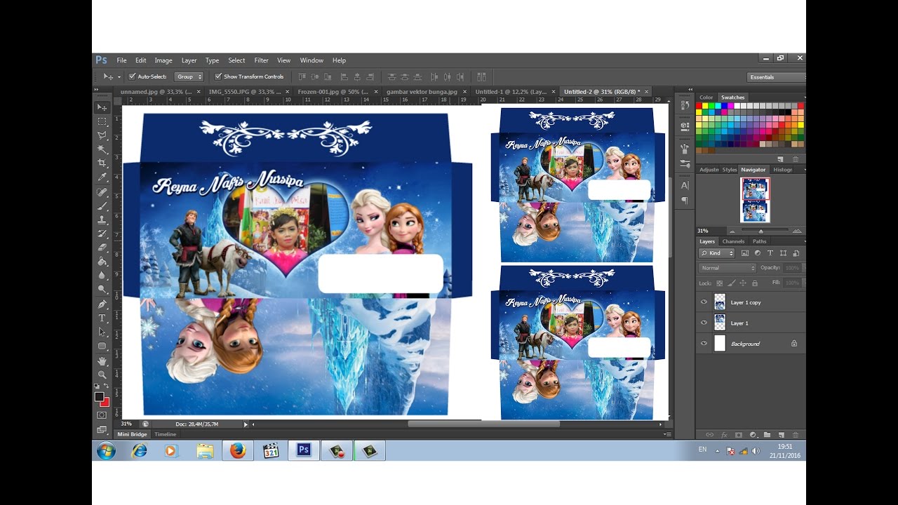  cara membuat amplop  gambar frozen YouTube