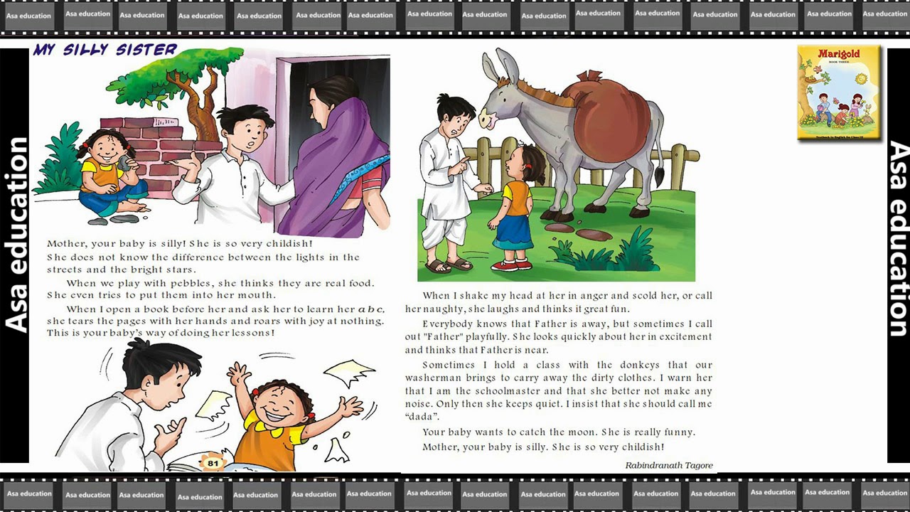 Ch 8 My Silly Sister English Marigold Grade 3 CBSE Story In Easy my-silly-sister-class-3-english-ncert-cbse-from-kids-eguides