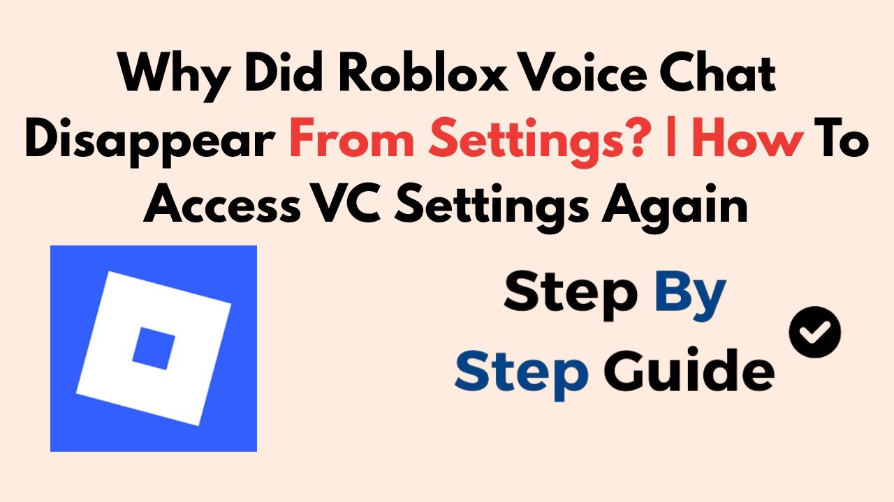 Roblox VC Gone How To Fix Voice Chat Issues Guide