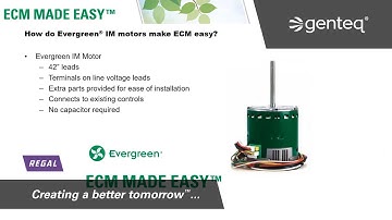 Genteq® Evergreen® IM Motors - Versatile and Easy to Install