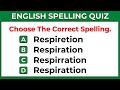 Spelling Quiz - Can You Score 25/25? | English Grammar Test #Challenge 29