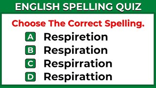 Spelling Quiz - Can You Score 25/25? | English Grammar Test  #Challenge 29