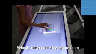 LCD multimedia kiosk with multi point touch screen