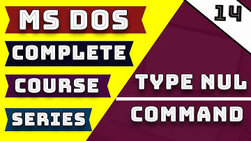 How || to Create Empty || File(Type Nul) || Command in Ms Dos || Course Series || on Part#14