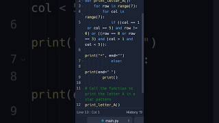 Unlock the Secret to Creating a Stunning Star Pattern of the Letter A in Python! #python #short