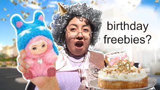 I got every FREE birthday item