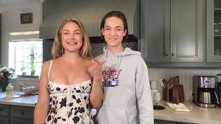 Kate Hudson Gives Tour Of Her Home Kitchen & Her 16-Year-Old Son Ryder Makes a Cameo