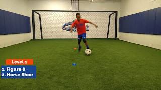Train on your own - Figure 8 Dribbling Soccer Drill - Level 1