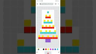 Pixel Art tutorial -  Christmas tree browser game  | Gamemymy #Shorts screenshot 3