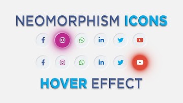 Neomorphism Social Media Icons Hover Effect Using HTML & CSS