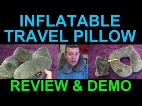 purefly soft velvet inflatable travel neck pillow