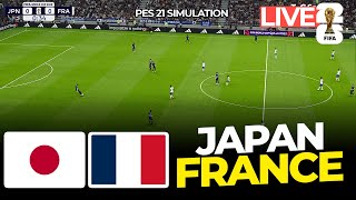 🔴 Japan vs France LIVE | FIFA World Cup | PES 2021 Full Match Simulation