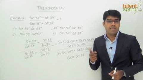 Trigonometry | Example - 4 | Quantitative Aptitude | TalentSprint Aptitude Prep