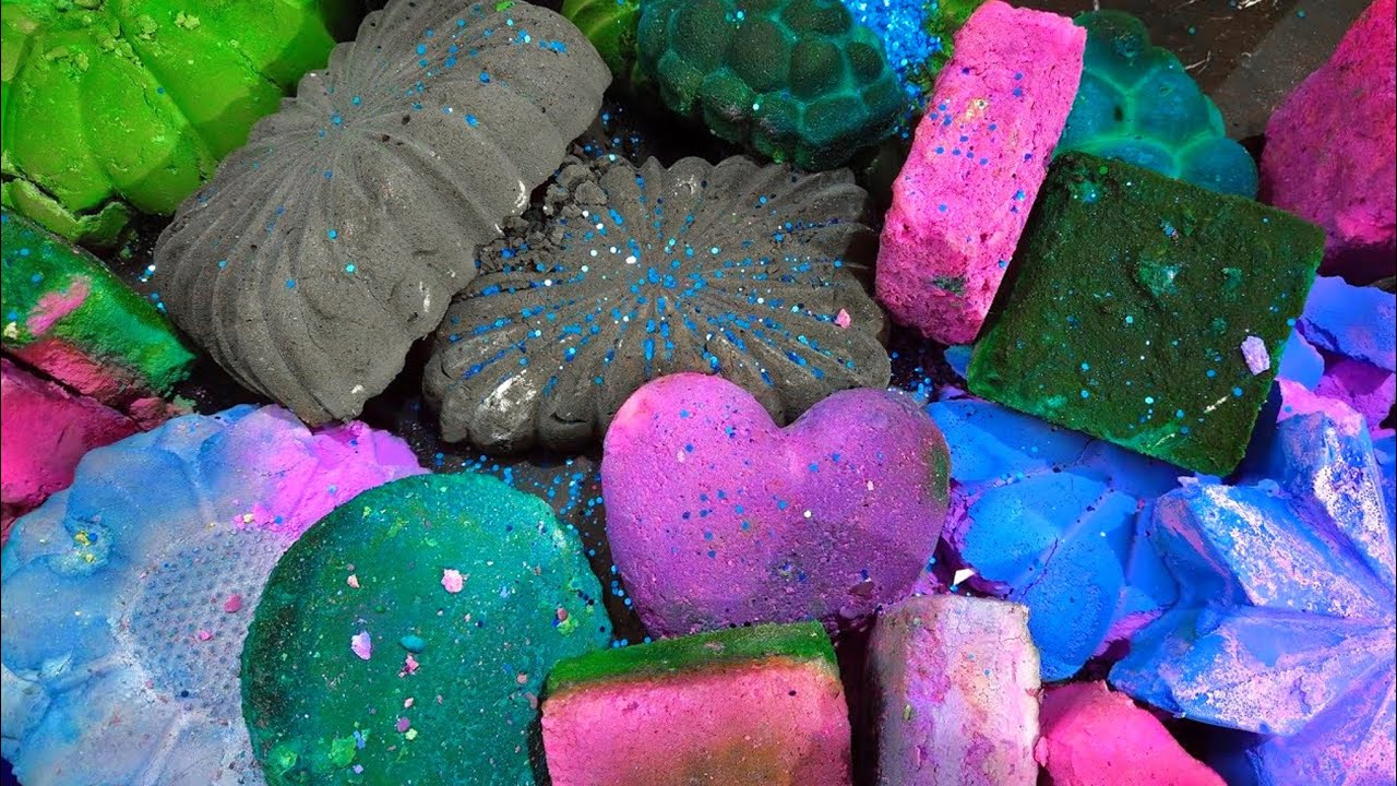 Dusty Crusty Variety Colourful Gym Chalk Crush ASMR π Variety Chalk ...