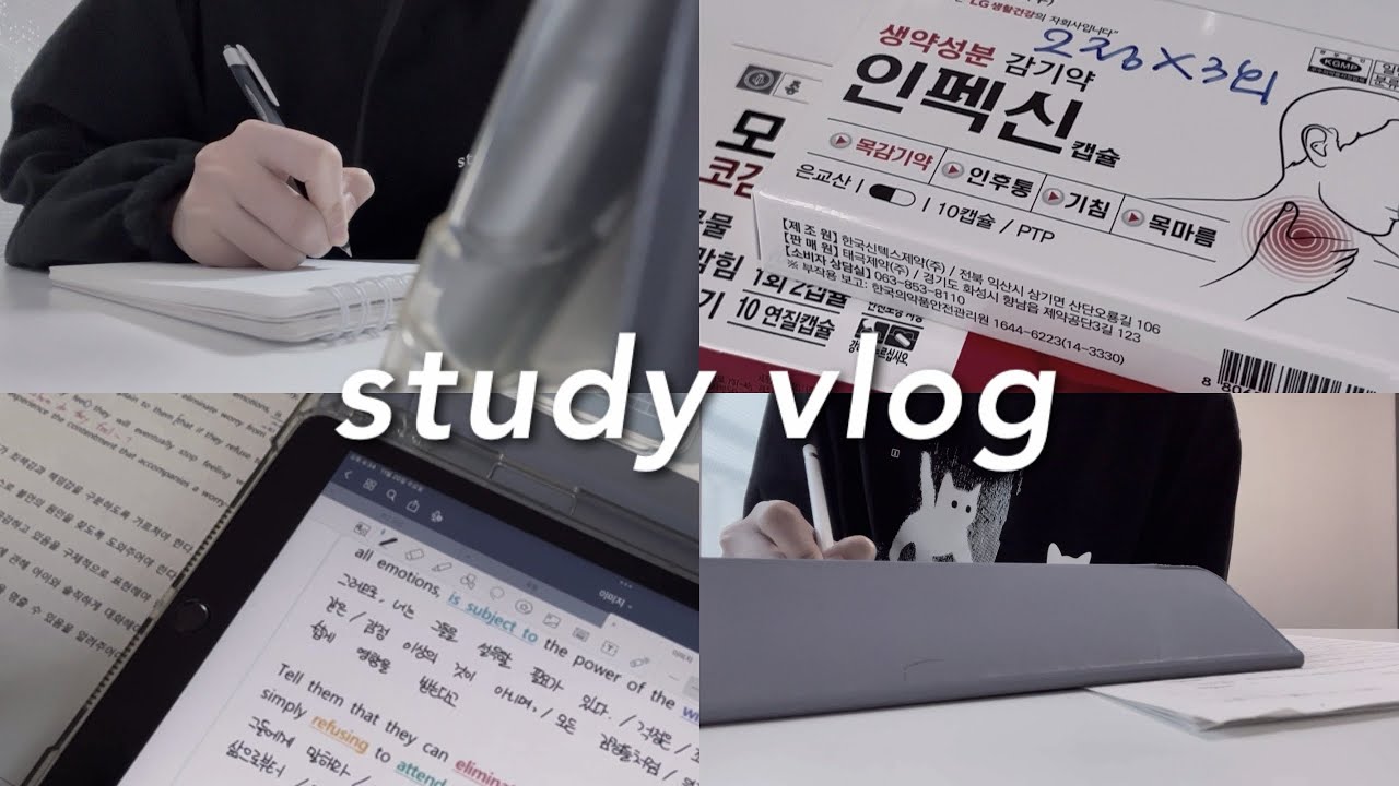올 1등급 도전하는 고2 이과러의 시험기간 공부 브이로그 | study vlog • 무채색 브이로그 • 기말고사