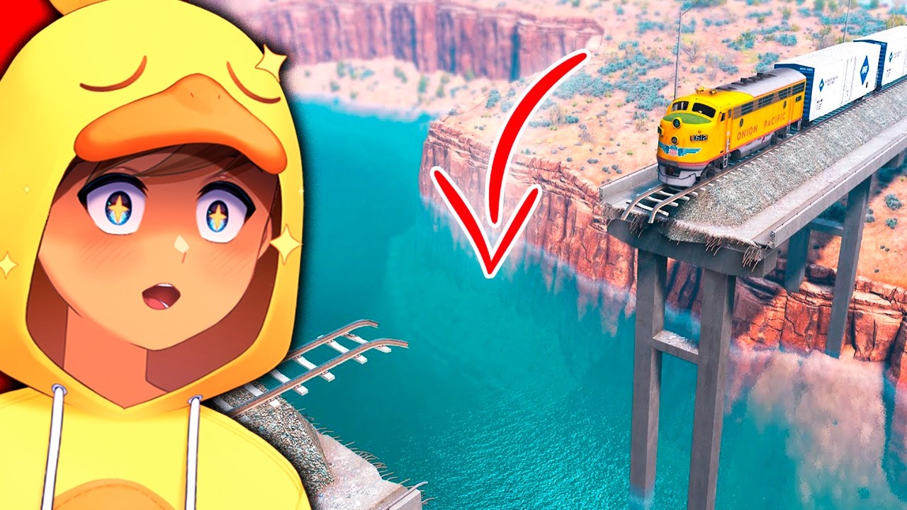 TREM CAINDO DO PENHASCO 2! ( Saito Reage BeamNG Drive )