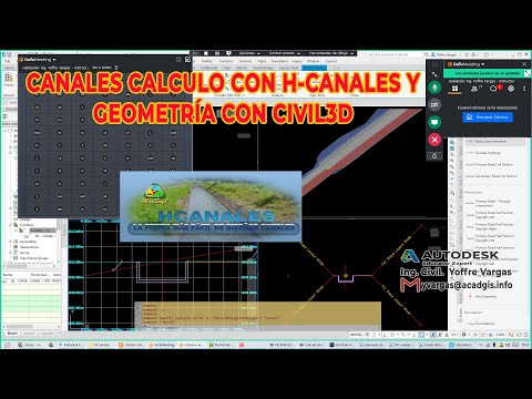 CANALES CALCULO CON H CANALES Y GEOMETRÍA CON CIVIL3D