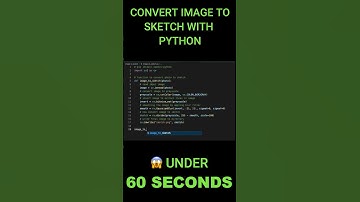 Convert image to sketch with python under 60 seconds | #python #programming #technology #tech #code