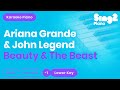 Beauty and the Beast - John Legend, Ariana Grande (Lower Key) Karaoke Piano