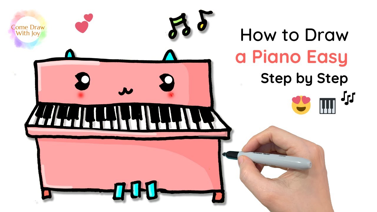 How to draw Piano step by step easy drawing for kids  Welcome to RGBpencil