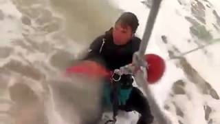Kitemare Faceplant on Vilano Beach 27 secs 30ish mph wind 7m