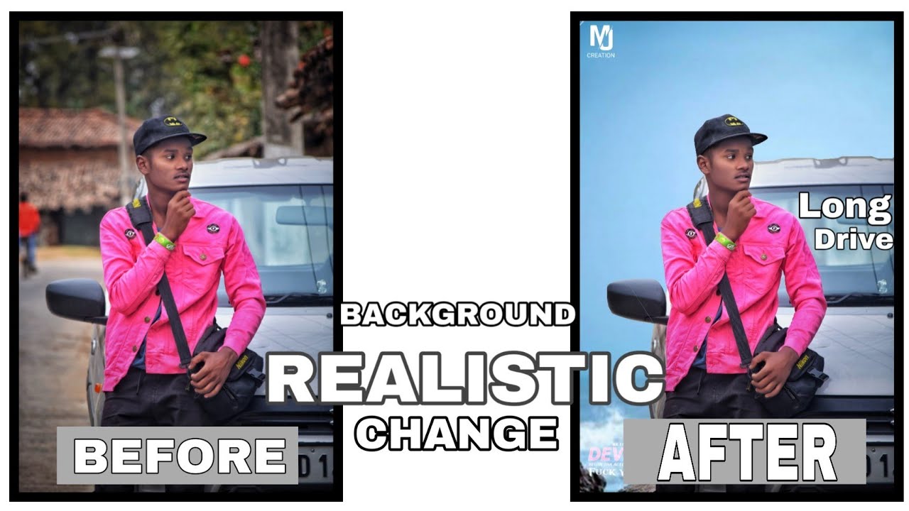realistic background change _ps cc 2019_ facetune _PicSart_ /MJ CREATION/