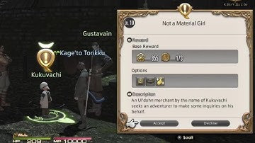 Final Fantasy 14 - Side Quest - Not a Material Girl - Lv.10