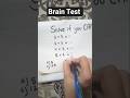 Genius IQ TEST Math puzzle #99% fail this IQ test #puzzle #shorts