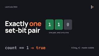 LeetCode 3950 - Exactly One Consecutive Set Bits Pair | Java O(log n) Bit Manipulation