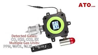 4-in-1 Fixed Gas Detector with Built-in Pump, Wall Mounted, 4-20mA/RS485/Relay Output
