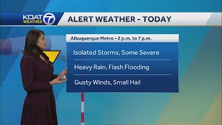 Strong storms with damaging wind possible in Albuquerque