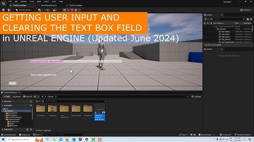 Getting User Input and Clearing the Text Box Input Field in Unreal Engine 5.4 (June 2024)