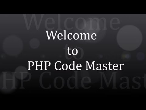 Welcome to PHP Code Master