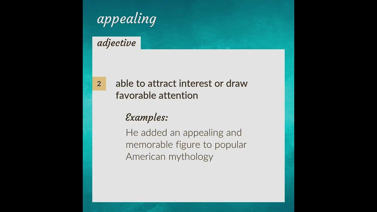 Appealing Meaning Of Appealing YouTube appealing-meaning-of-appealing-youtube