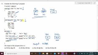 70. GATE-2018 Programming (pointer to strings) Question and its detailed solution...