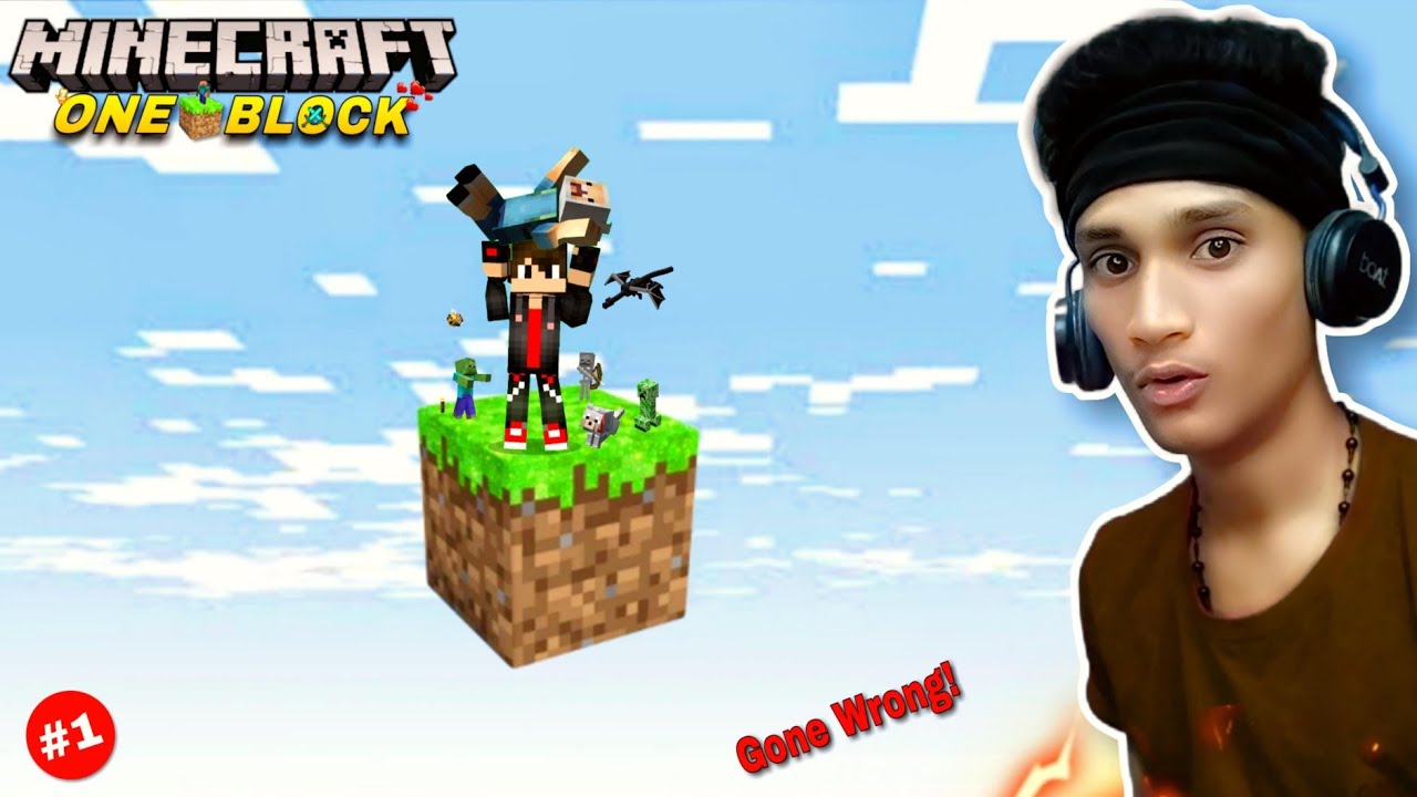 My First Day In Minecraft One Block😰Gone Worng| #1