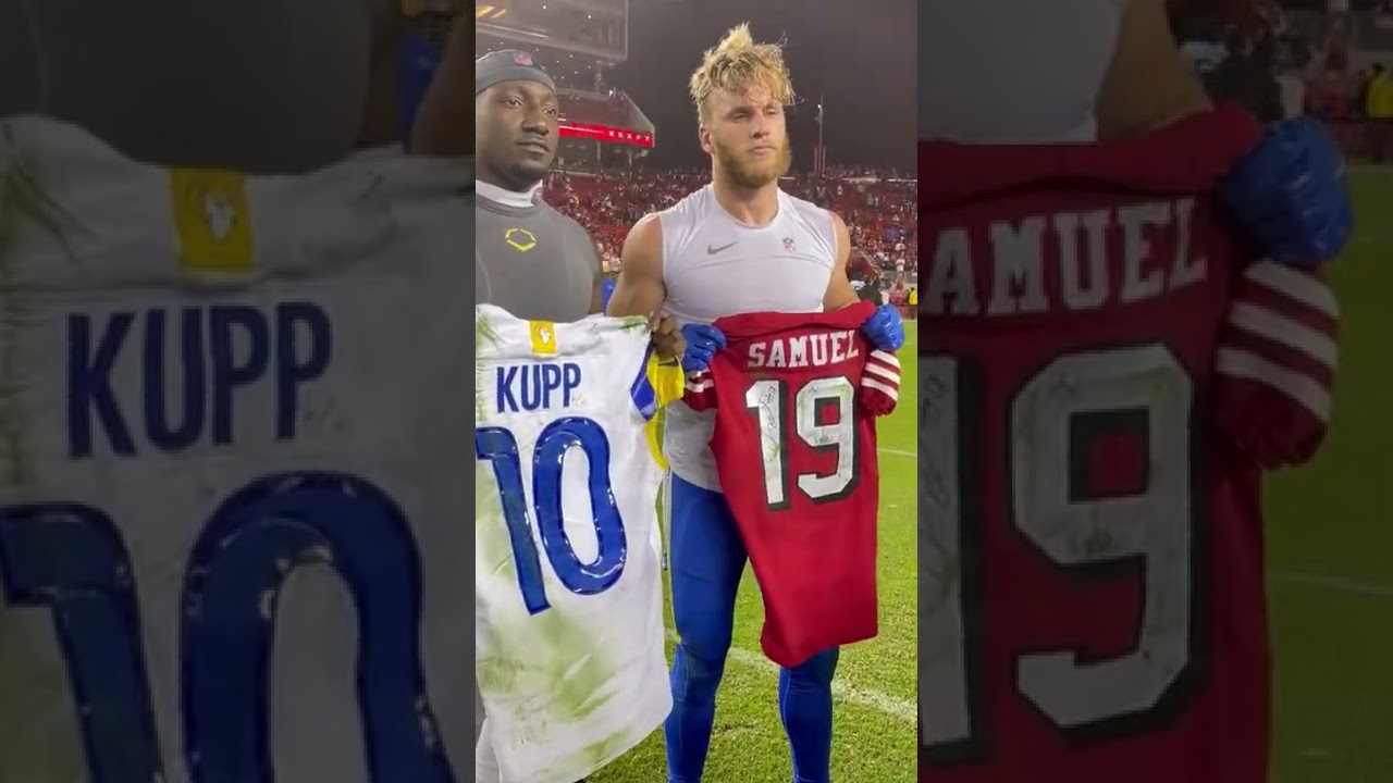 Deebo Samuel & Cooper Kupp swap jerseys 