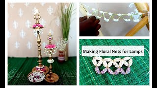 Part-2 : How to decorate lamps with Floral nets- Aak and Pinwheel flowers by DecorbyKrishna 321 views 7 months ago 8 minutes, 35 seconds