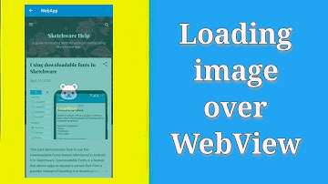 Display image and text over WebView while loading