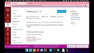 How to download and submit homework in Canvas