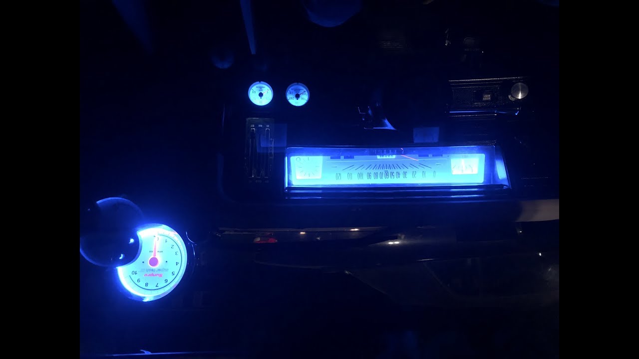 1973 Chevy Nova speedometer restomod white face gauges - YouTube