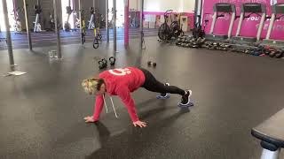 Slider plank walk