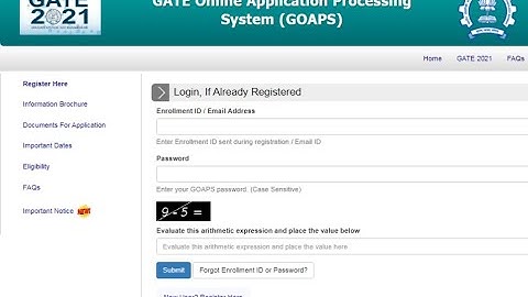 How to  apply and fill  GATE 2021 form